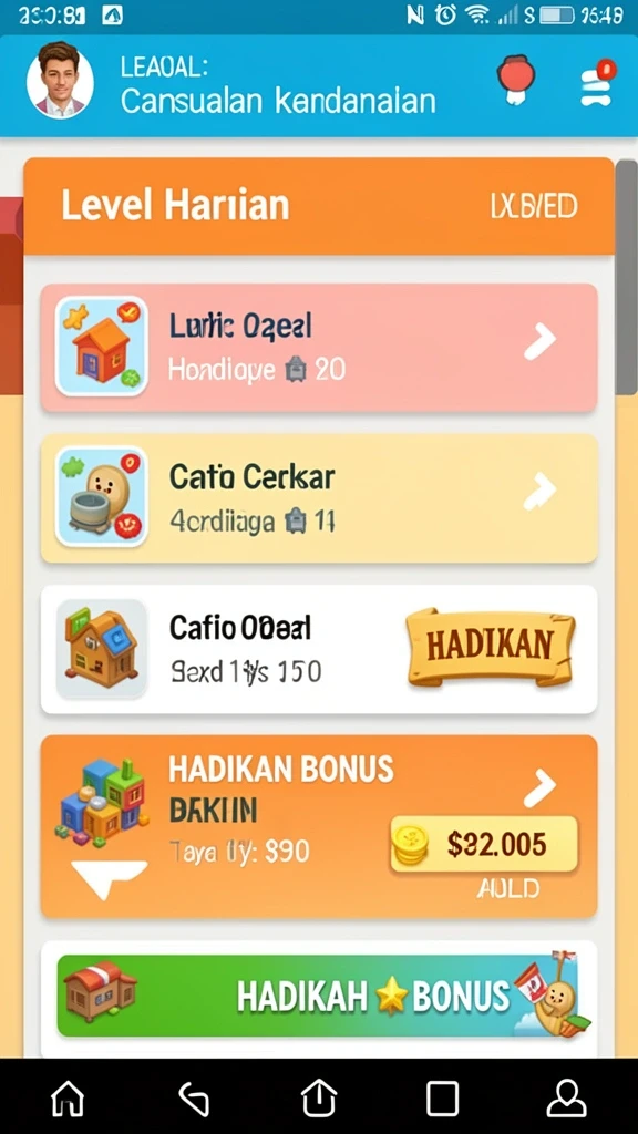 Antarmuka pengguna yang sederhana dan menarik.