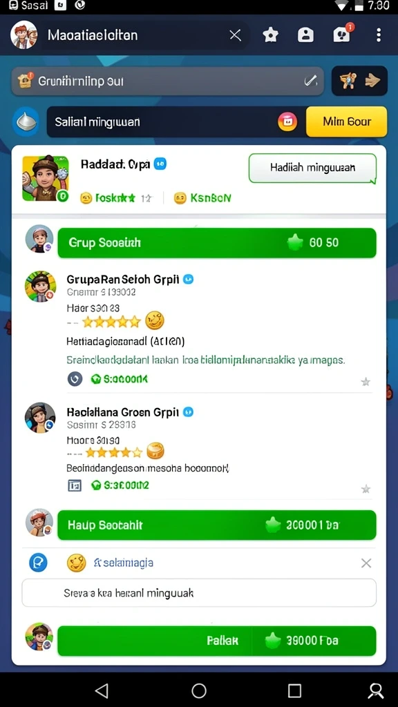 Karakter dengan desain yang unik dan menarik.