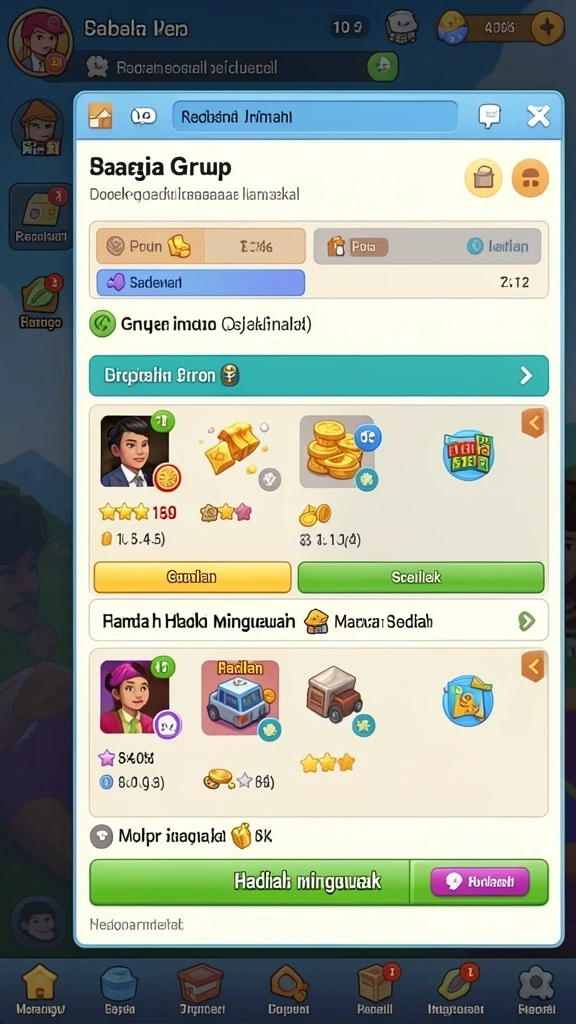 Tampilan awal GAHAR188 dengan karakter menarik.