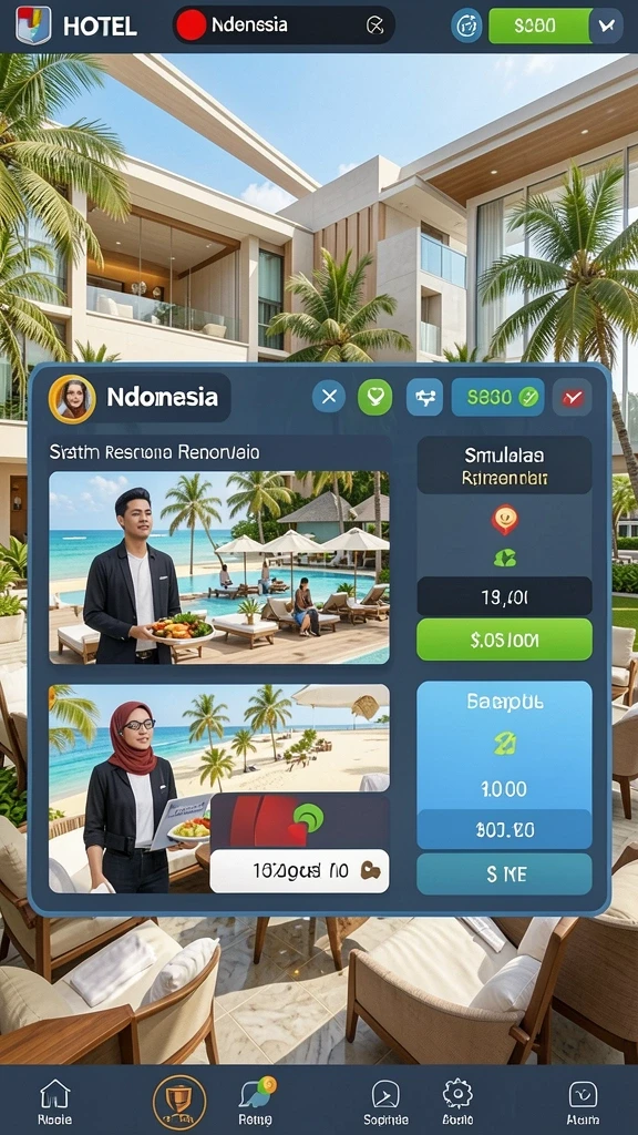 Gambaran level yang penuh warna dan tantangan.