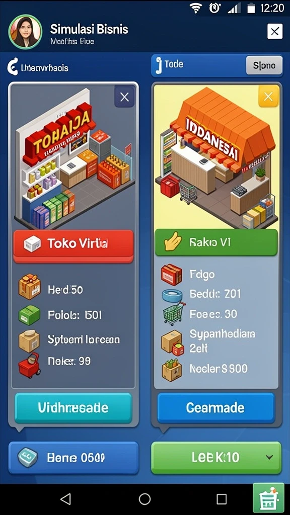 Tampilan menu utama yang ramah pengguna.