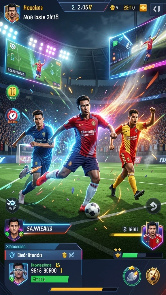 Menyoroti aksi seru dalam game saat bertarung melawan musuh.