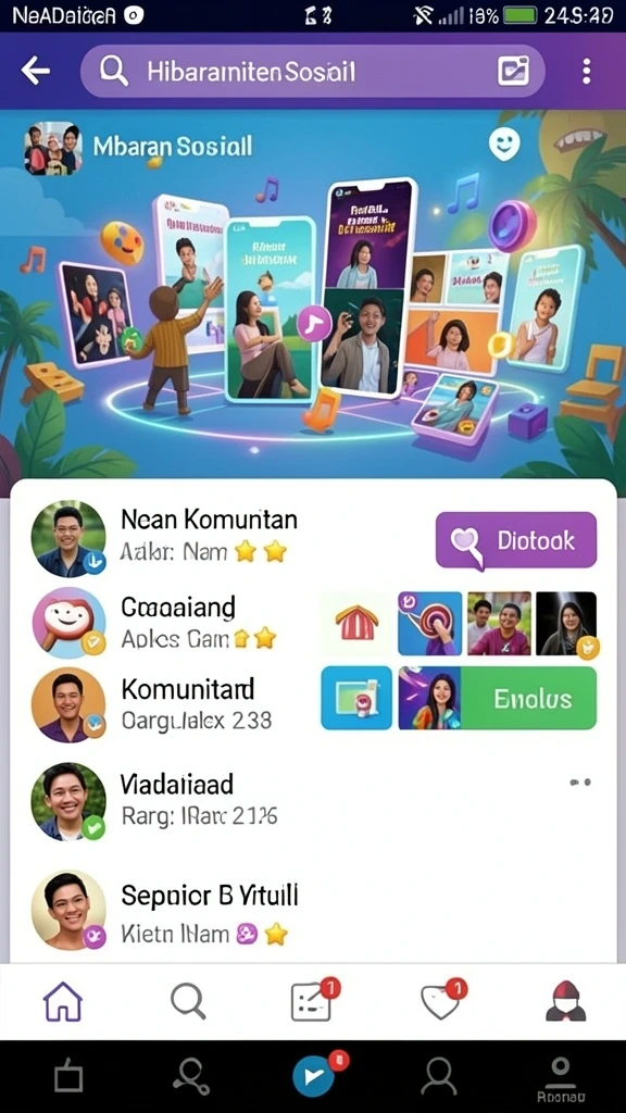 Mode multiplayer untuk bermain bersama teman-teman.