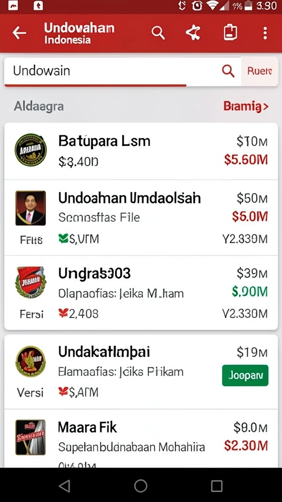 Berbagai pilihan permainan kasino yang tersedia.