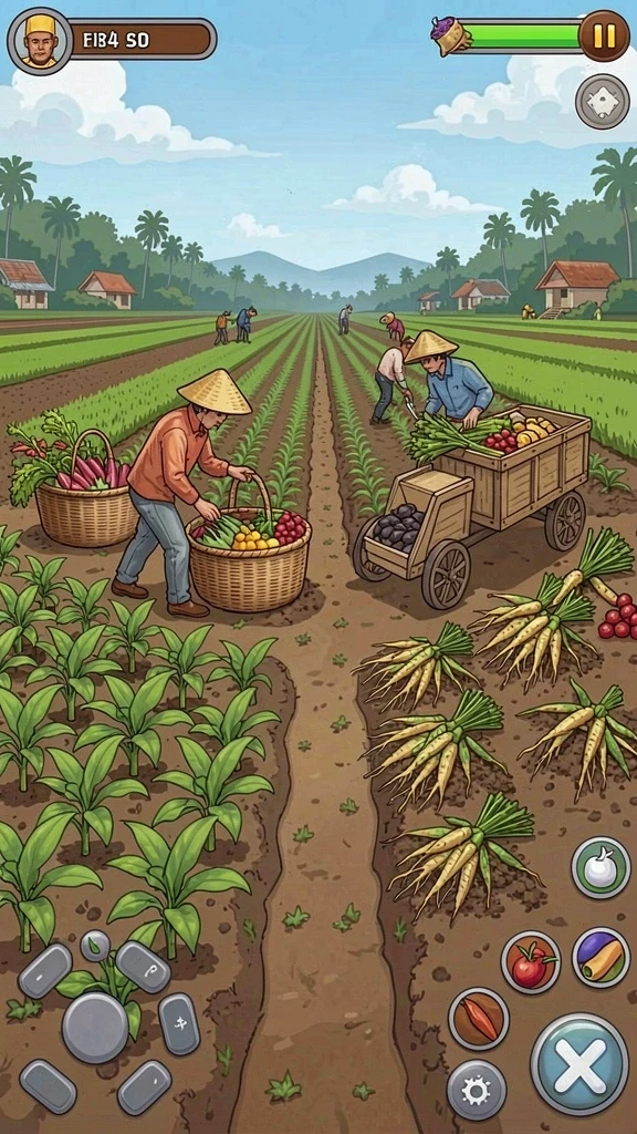 Tampilan menyeluruh dari level yang menantang dan indah.