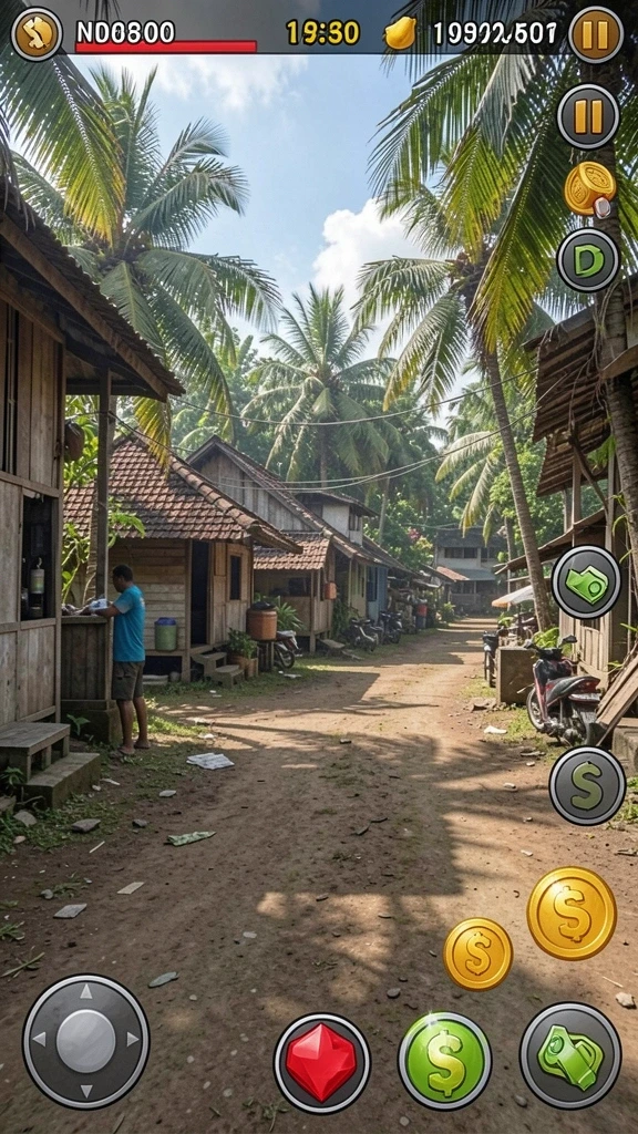 Efek suara yang menghibur meningkatkan pengalaman bermain.