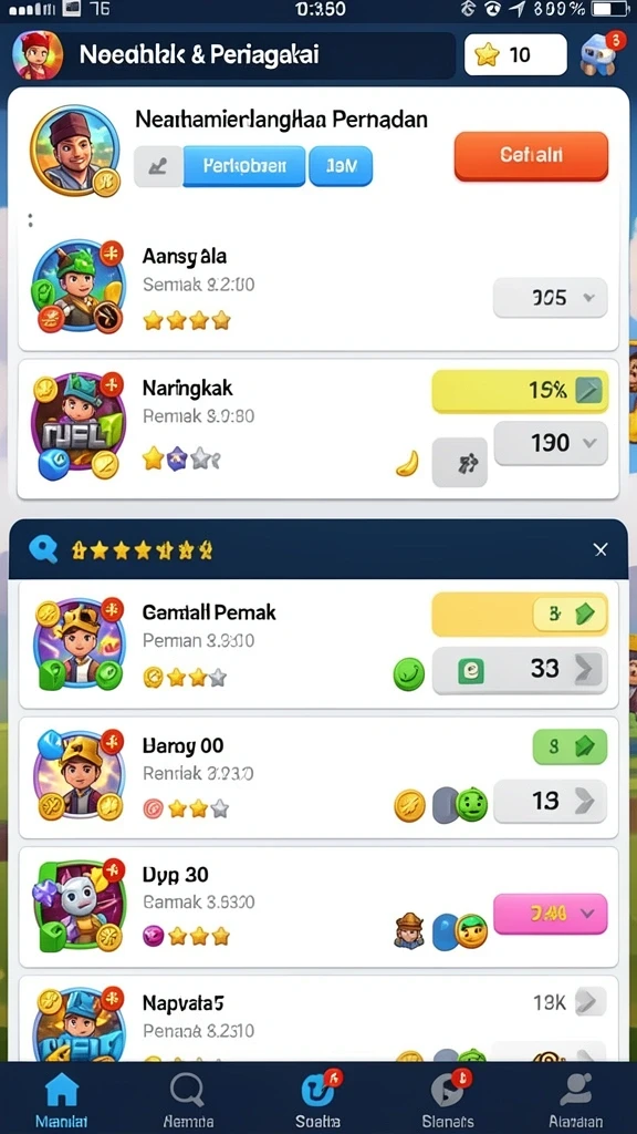 Screenshot kedua menampilkan berbagai lokasi menakjubkan dalam permainan.