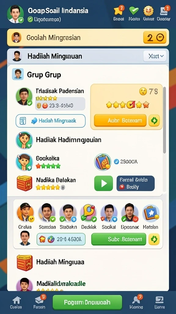 Mode turnamen untuk tantangan lebih seru.