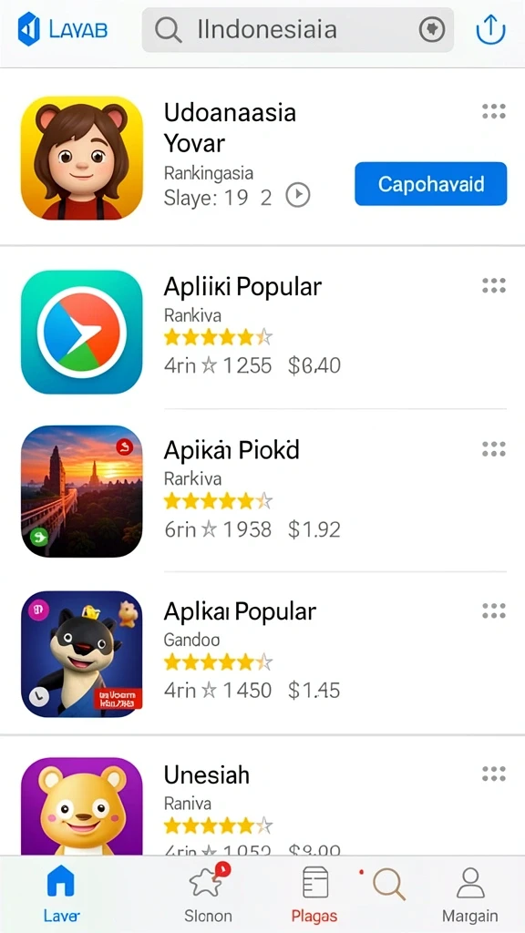 Tampilan antarmuka permainan yang user-friendly.